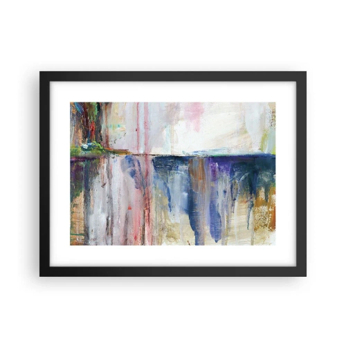 Plakat w czarnej ramie - Barwne wrażenia i skojarzenia - 40x30 cm