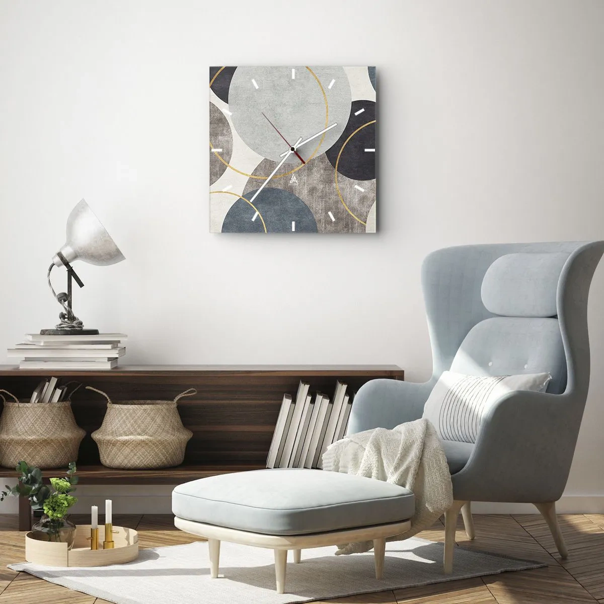Zegar ścienny - Koło za kołem - 40x40 cm