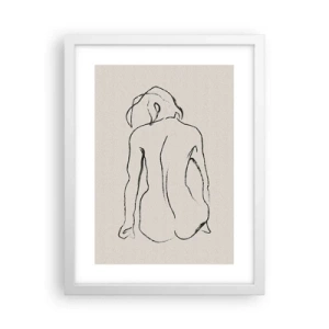 Plakat w białej ramie - Akt dziewczęcy - 30x40 cm