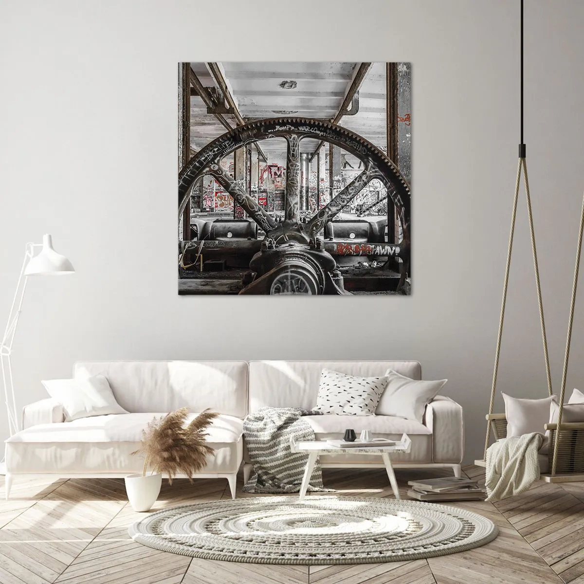 Obraz na płótnie - Sekretne życie fabryki - 60x60 cm