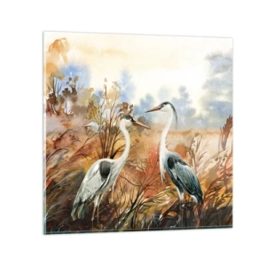Obraz na szkle - Dokąd jesienią? - 70x70 cm