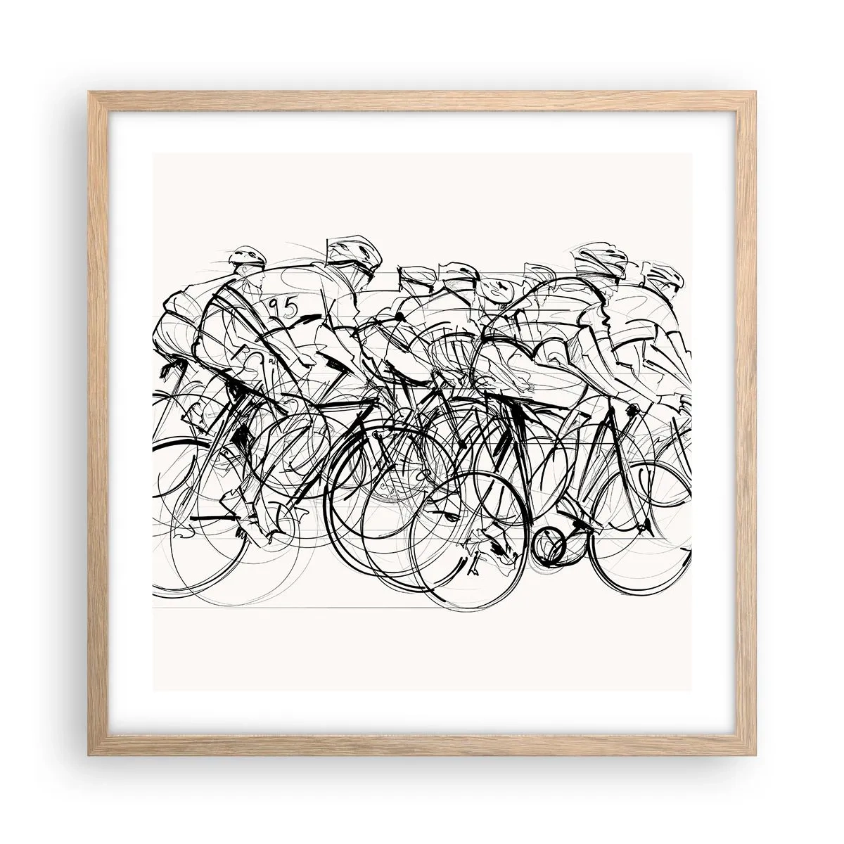 Plakat w ramie jasny dąb - Wespół w zespół - 50x50 cm