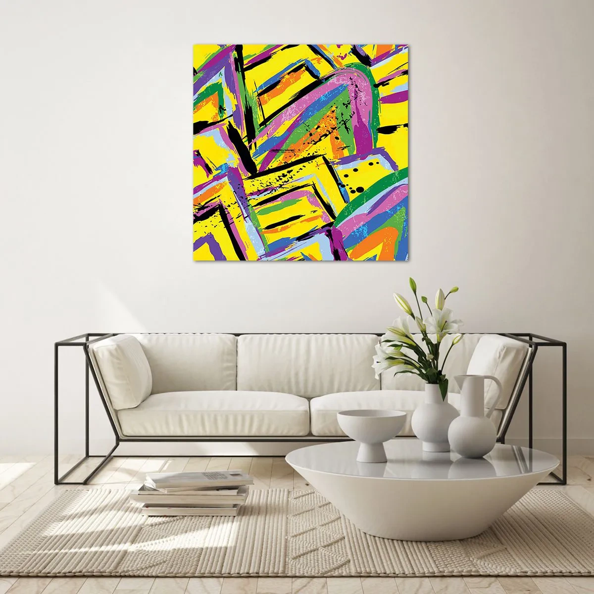 Obraz na szkle - Aż krzyczy z radości - 50x50 cm