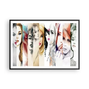 Plakat w czarnej ramie - Kolekcja portretów kobiet w różnych artystycznych stylach - 100x70cm - I zawsze to TY - Nowoczesna dekoracja ścienna do salonu i sypialni ARTTOR