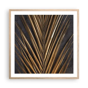 Plakat w ramie jasny dąb - Złoto tropików - 60x60 cm