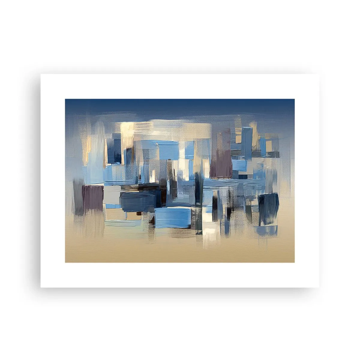 Plakat - Błękitna konstrukcja - 40x30 cm