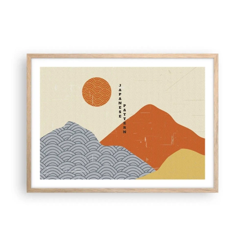 Plakat w ramie jasny dąb - W japońskim duchu - 70x50 cm