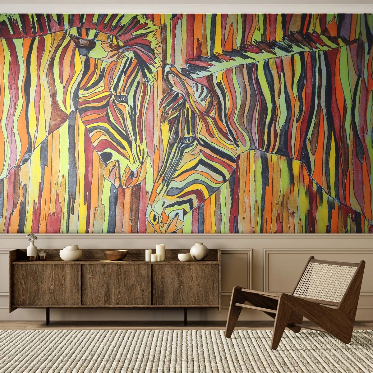 Fototapeta Standard Eco - A więc ty też… - Abstrakcja, Zebra, Sztuka - 400x280 cm