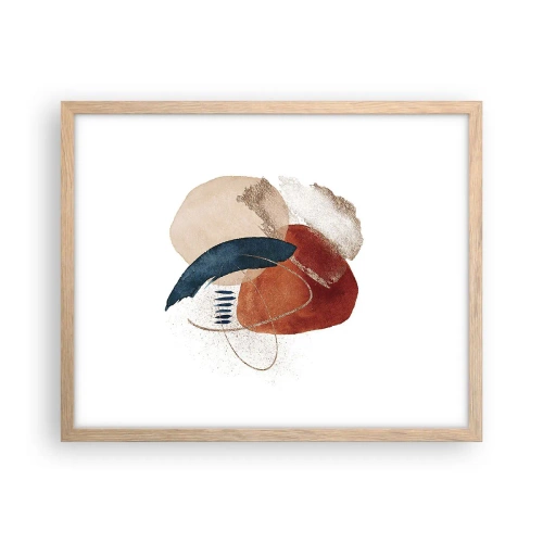 Plakat w ramie jasny dąb - Owalna kompozycja - 50x40 cm
