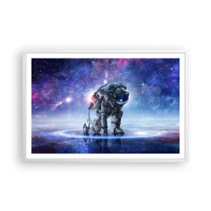 Plakat w białej ramie - Niebo gwiaździste nade mną - 91x61 cm