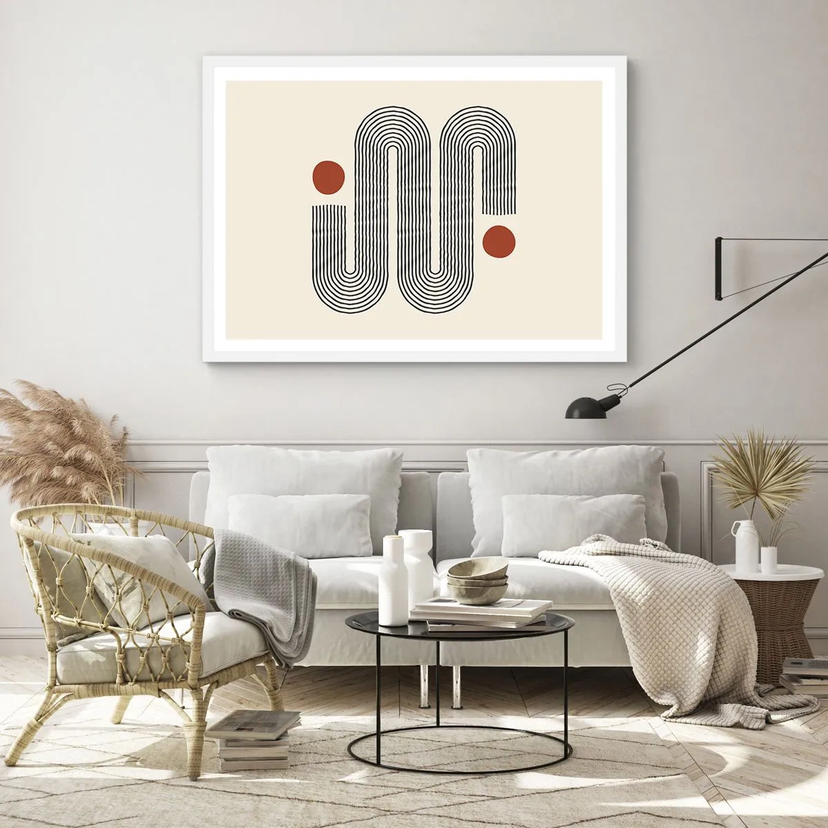 Plakat w białej ramie - Od początku do końca - 40x30 cm