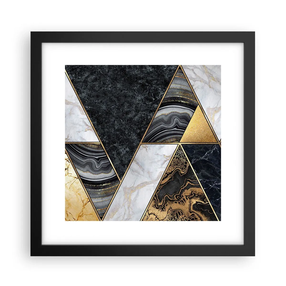 Plakat w czarnej ramie - Kamień przy kamieniu - 30x30 cm