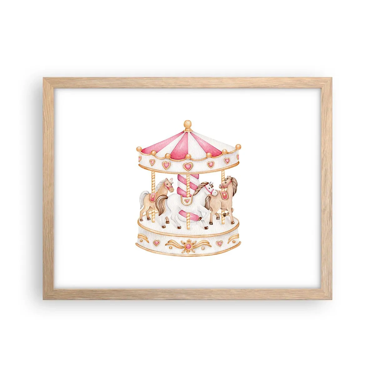 Plakat w ramie jasny dąb - Słodki świat dzieciństwa - 40x30 cm