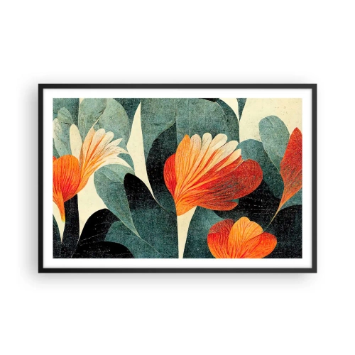 Plakat w czarnej ramie - Żar tropików i chłód zieleni - 91x61 cm