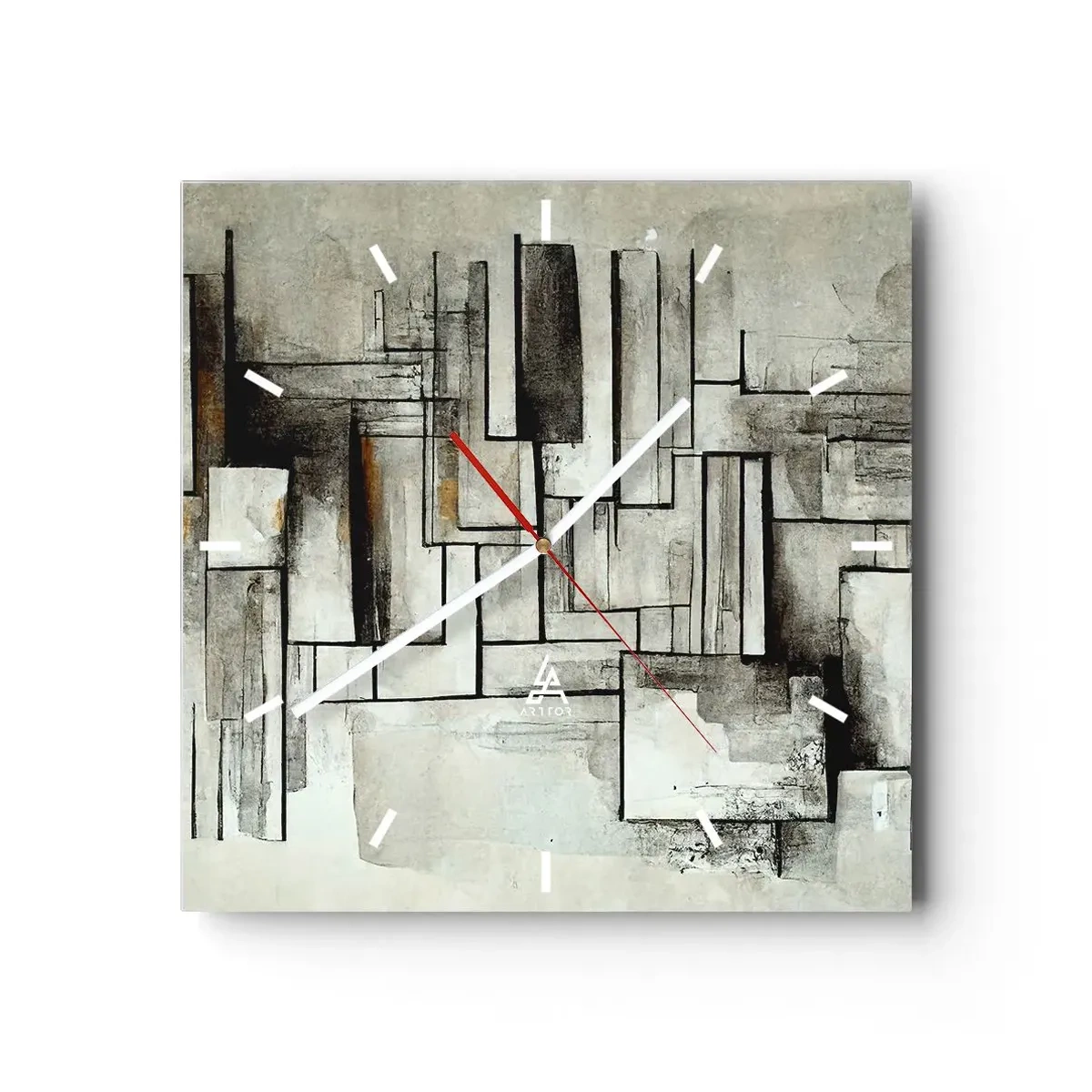 Zegar ścienny - Siła prostoty - 40x40 cm