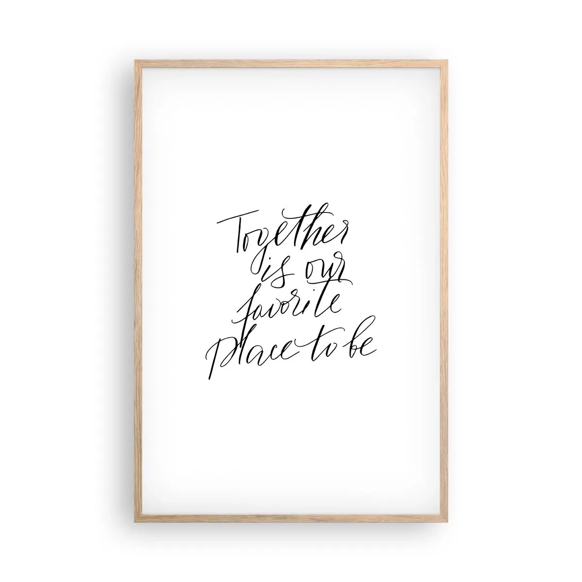 Plakat w ramie jasny dąb - Też to czujesz? - 61x91 cm