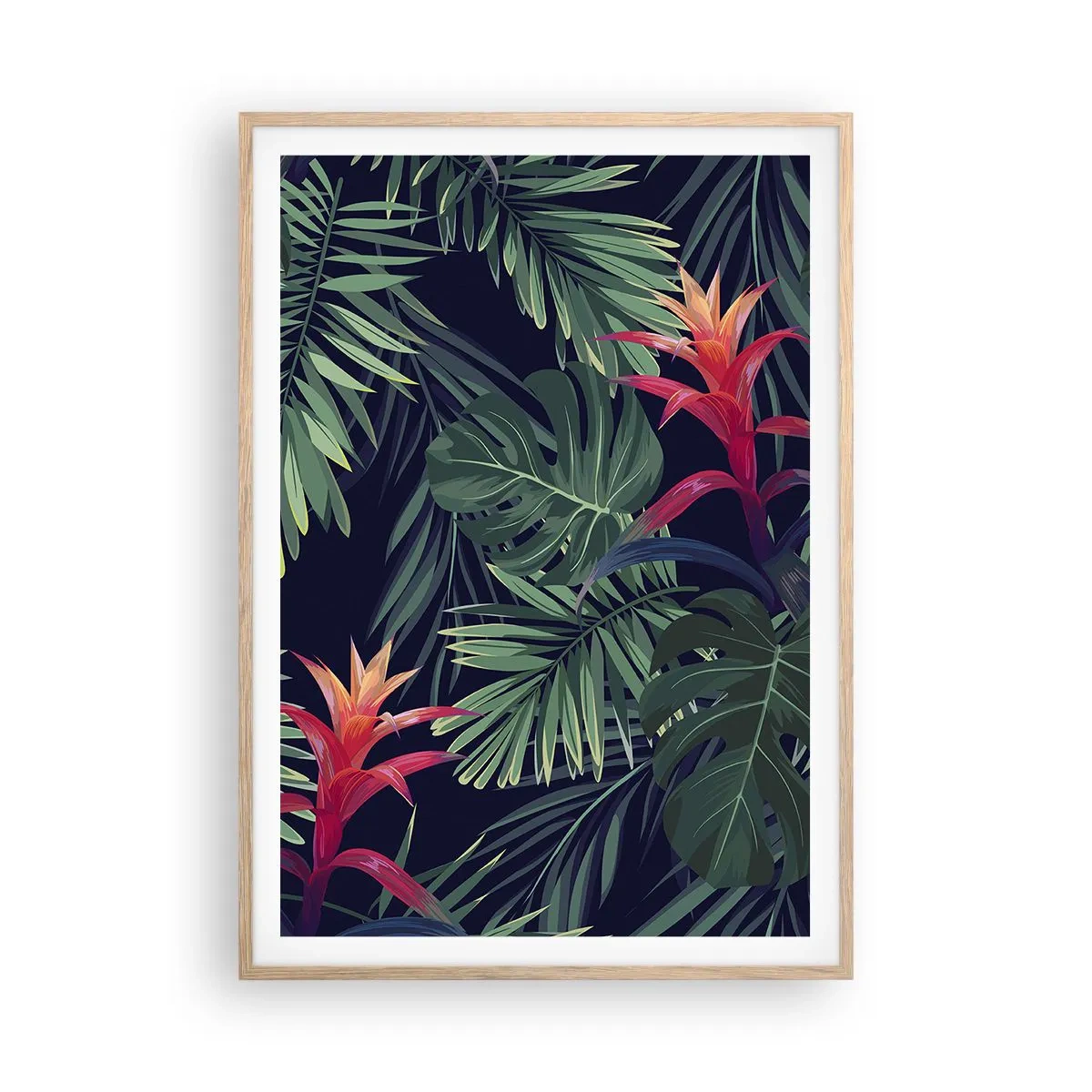 Plakat w ramie jasny dąb - Zapłonąć w zieleni - 70x100 cm