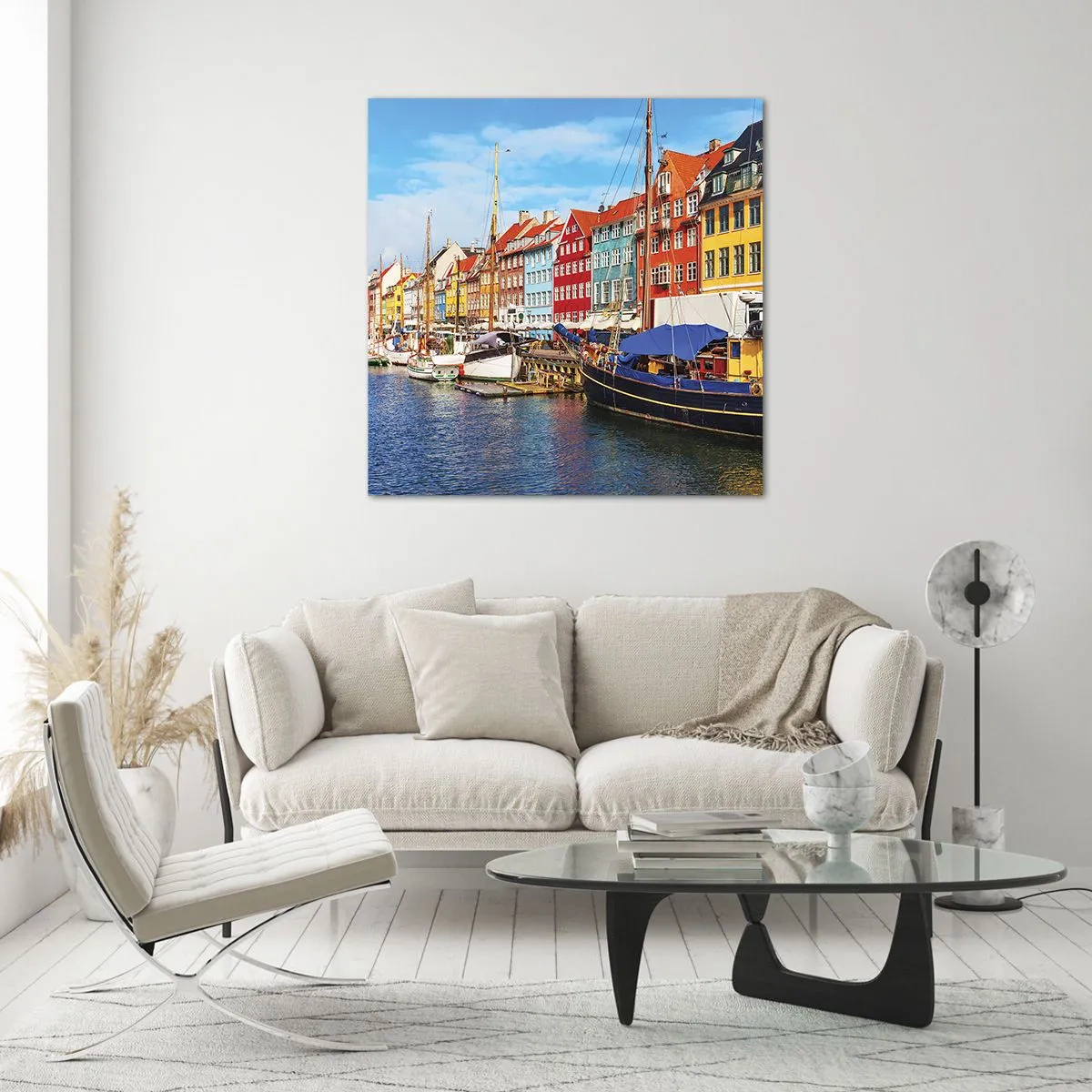 Obraz na szkle - Radosne nabrzeże - 50x50 cm