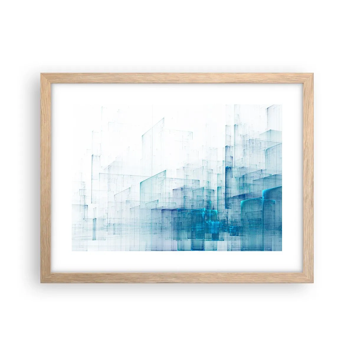 Plakat w ramie jasny dąb - Jak stała się przestrzeń - 40x30 cm