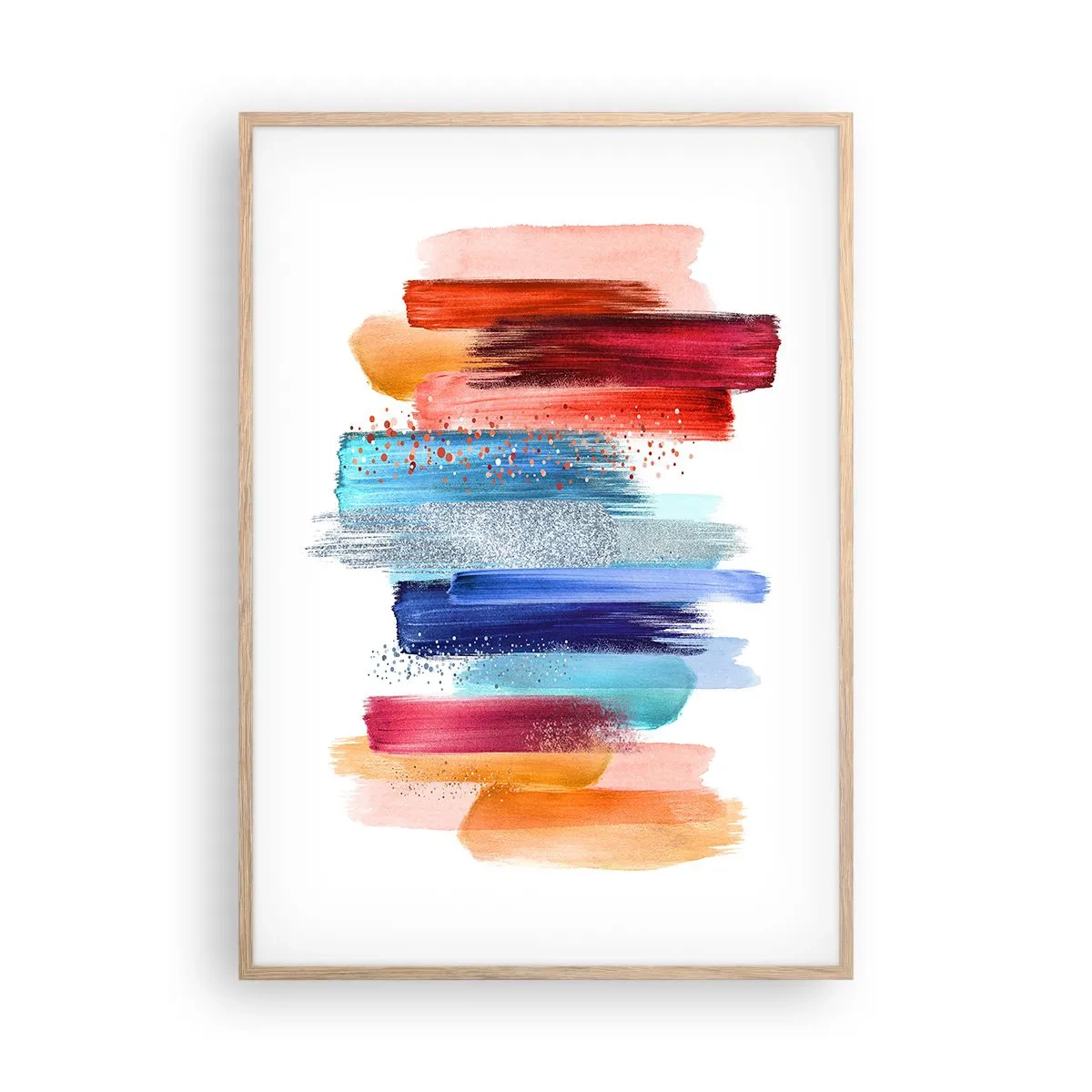 Plakat w ramie jasny dąb - W górę i w dół - 70x100 cm