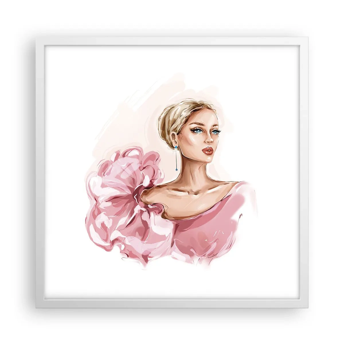 Plakat w białej ramie - Jak  malowana… - 50x50 cm