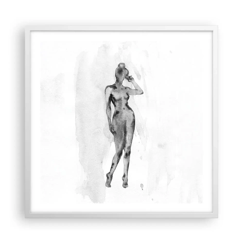 Plakat w białej ramie - Studium ideału kobiecości - 60x60 cm