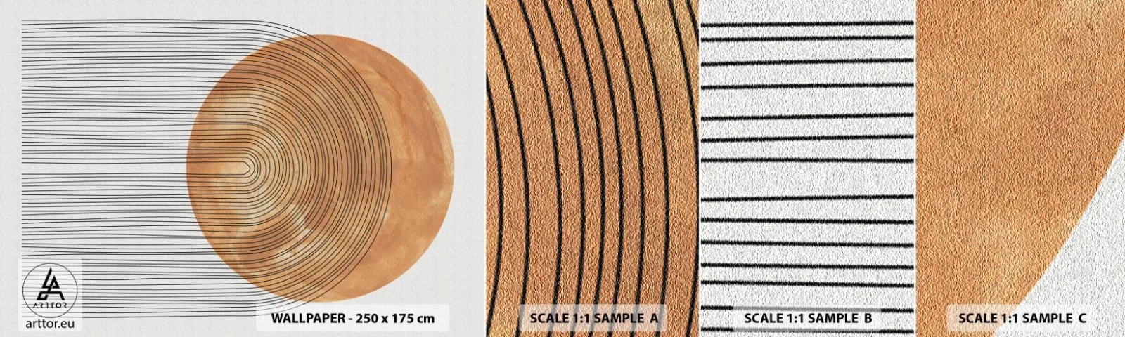 Fototapeta Próbka Samoprzylepna Deluxe Sticker - Kompozycja słoneczna - Boho, Słońce, Minimalizm - 100x30 cm