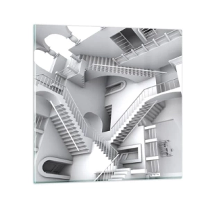 Obraz na szkle - Paradoksy przestrzeni - 30x30 cm