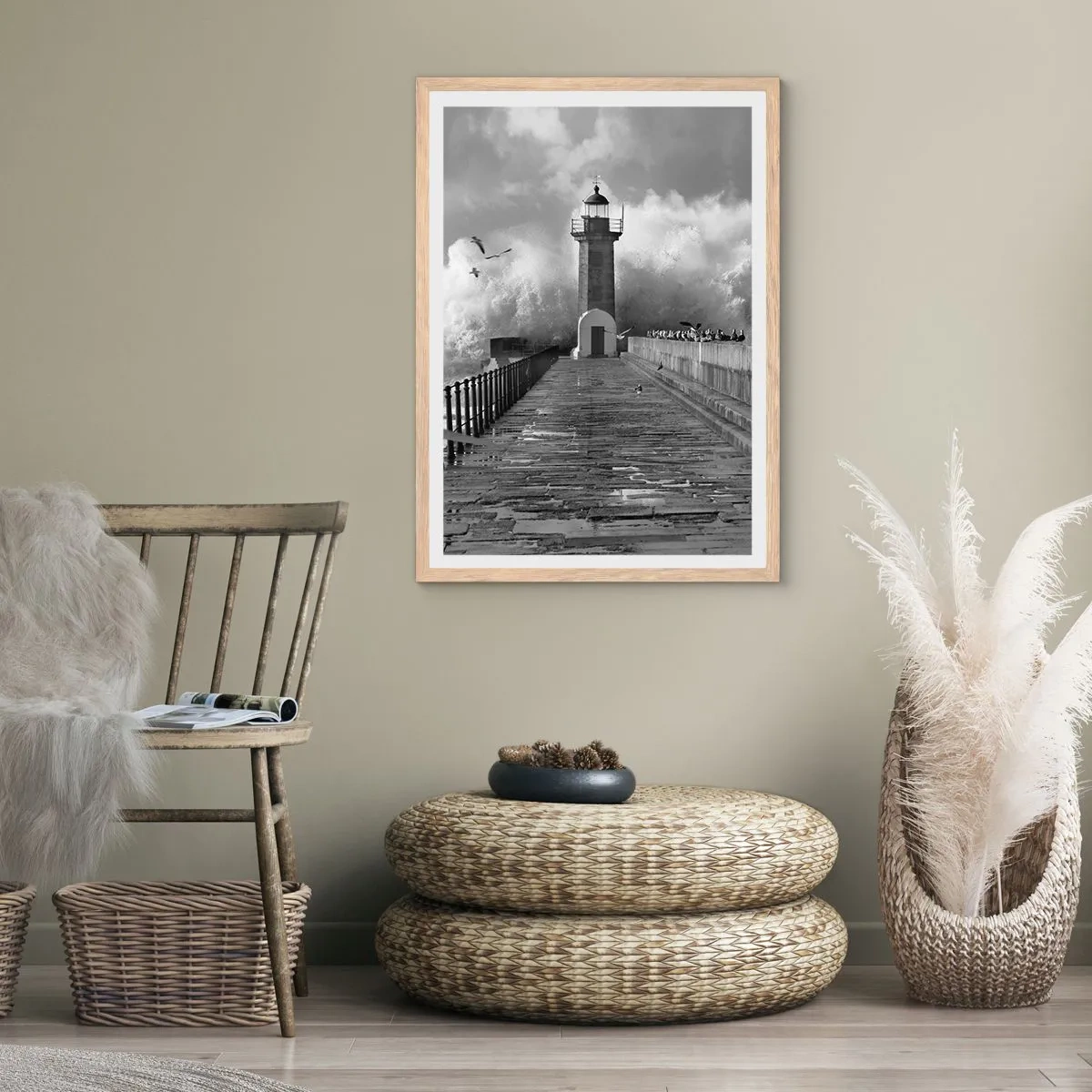 Plakat w ramie jasny dąb - Nieustraszona  - 40x50 cm