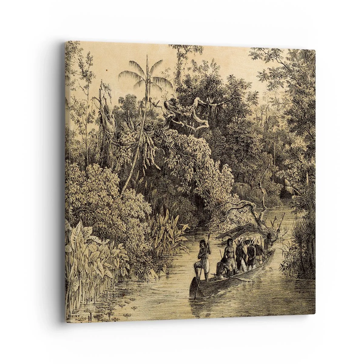 Obraz na płótnie - Wyprawa do źródła - 40x40 cm