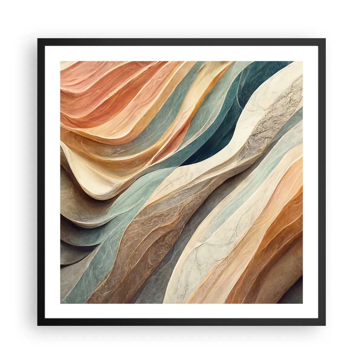 Plakat w czarnej ramie - Chwila przed zmianą - 60x60 cm