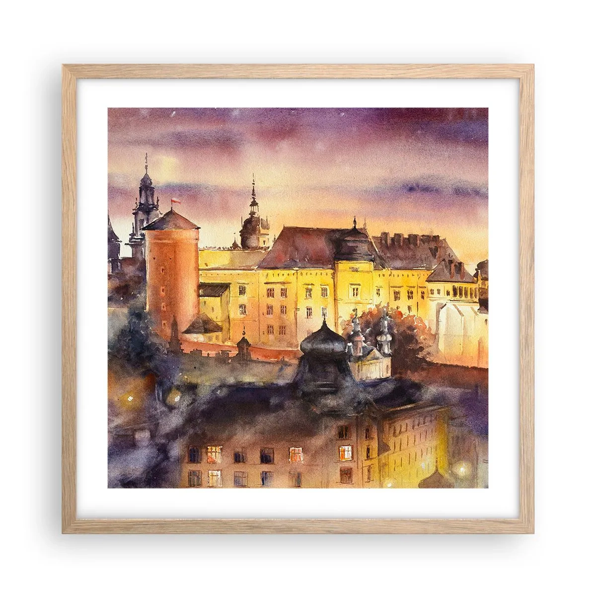 Plakat w ramie jasny dąb - Historia i baśń - 50x50 cm