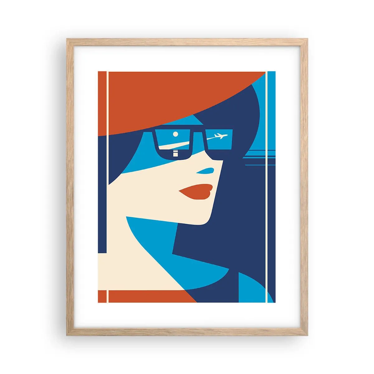 Plakat w ramie jasny dąb - Wakacyjna podróż - 40x50 cm