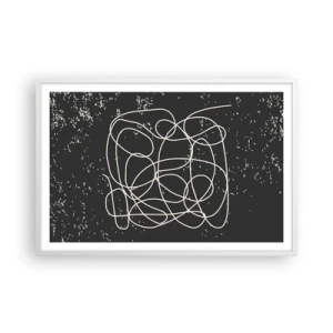 Plakat w białej ramie - Błądzenie myśli - 91x61 cm