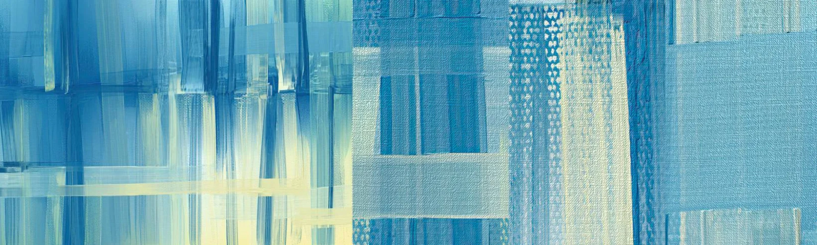 Fototapeta Próbka Premium Canvas - Kompozycja w turkusie - Abstrakcja, Pasy, Morski - 100x30 cm