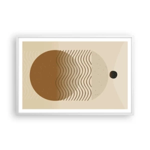 Plakat w białej ramie - O pochodzeniu figur geometrycznych - 91x61 cm