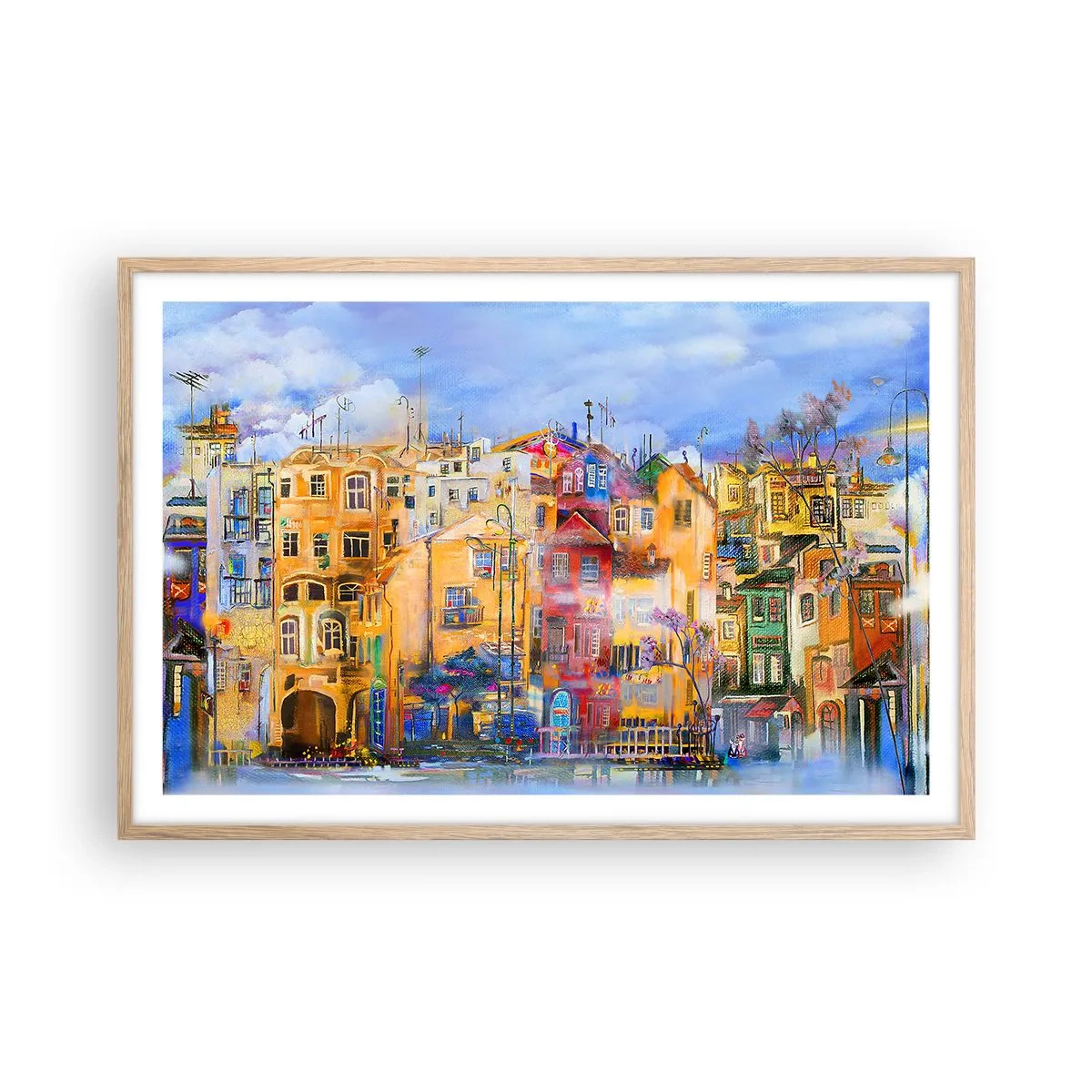 Plakat w ramie jasny dąb - Jesteśmy razem - 91x61 cm