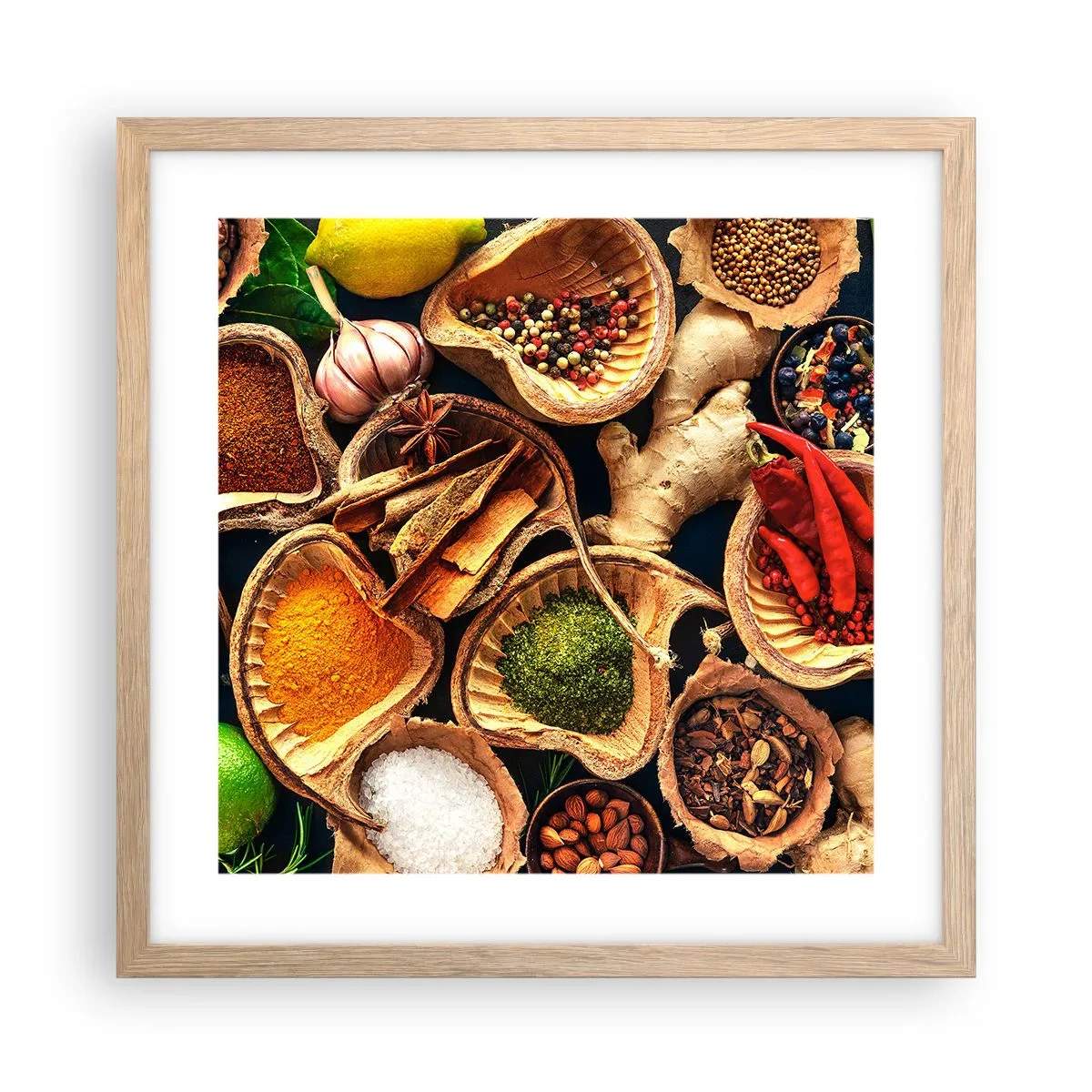 Plakat w ramie jasny dąb - Bierz, co chcesz - 40x40 cm