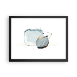 Plakat w czarnej ramie - Studium kropli - 40x30 cm