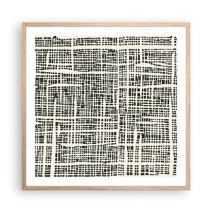 Plakat w ramie jasny dąb - Kompozycja utkana - 60x60 cm