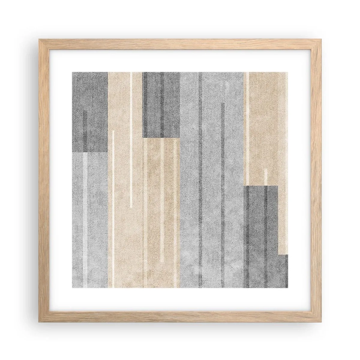 Plakat w ramie jasny dąb - Kompozycja: trzymać pion - 40x40 cm