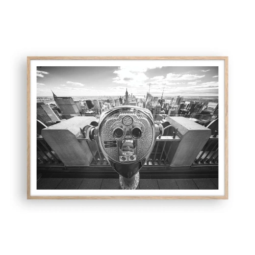 Plakat w ramie jasny dąb - Miasto nad miastami - 100x70 cm