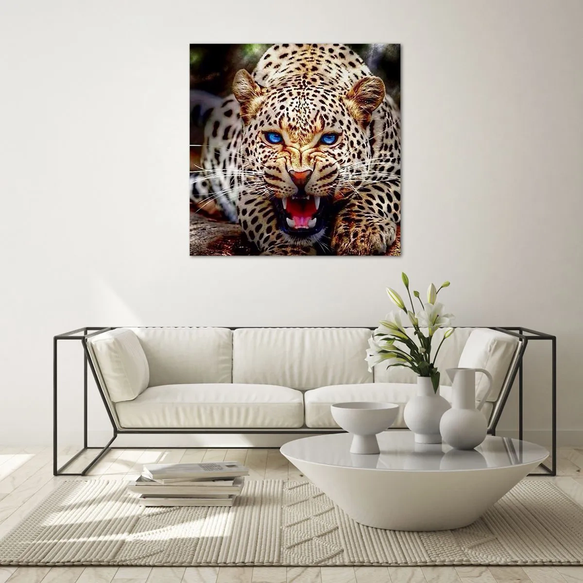 Obraz na szkle - Złość piękności nie szkodzi - 40x40 cm