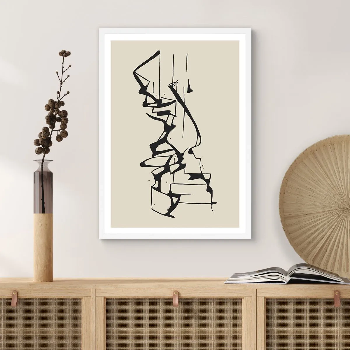 Plakat w białej ramie - Być może pejzaż - 50x70 cm