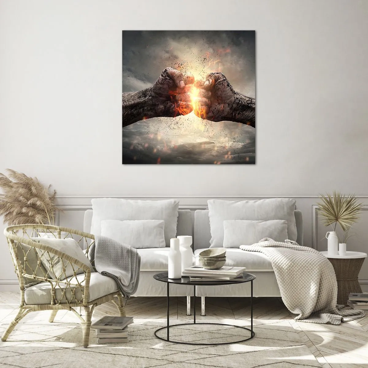 Obraz na szkle - Stań do walki - 70x70 cm