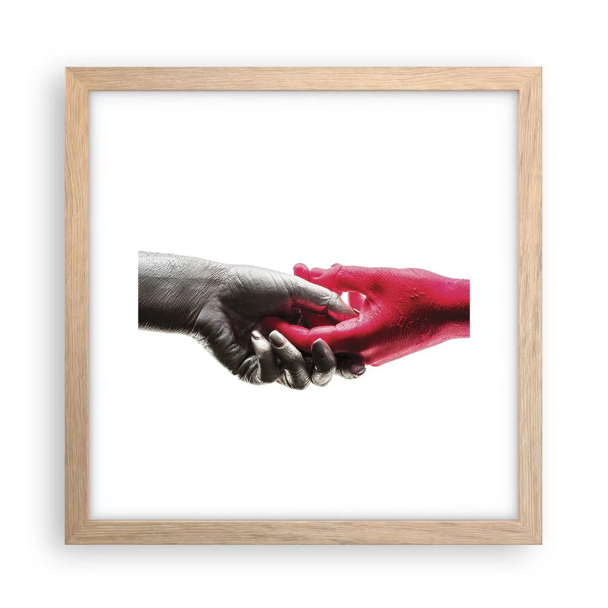 Plakat w ramie jasny dąb - Razem, choć inni - 30x30 cm