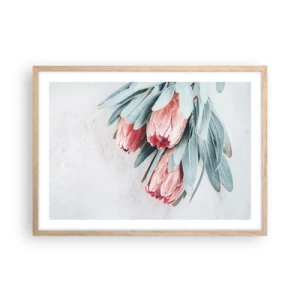 Plakat w ramie jasny dąb - Zawstydzone własną urodą - 70x50 cm