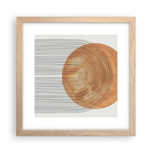 Plakat w ramie jasny dąb - Kompozycja słoneczna - 30x30 cm