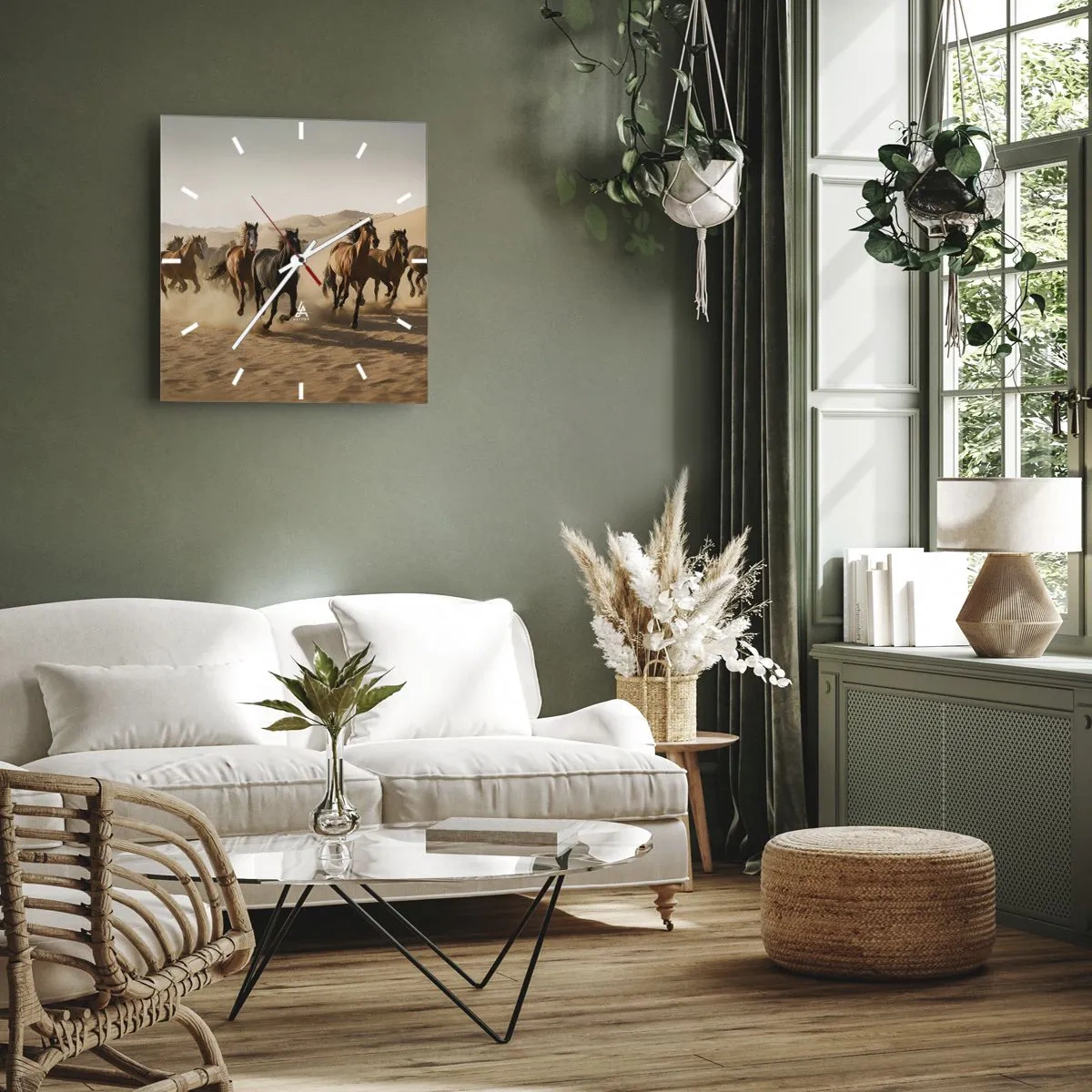 Zegar ścienny - Wolne jak wiatr - 40x40 cm