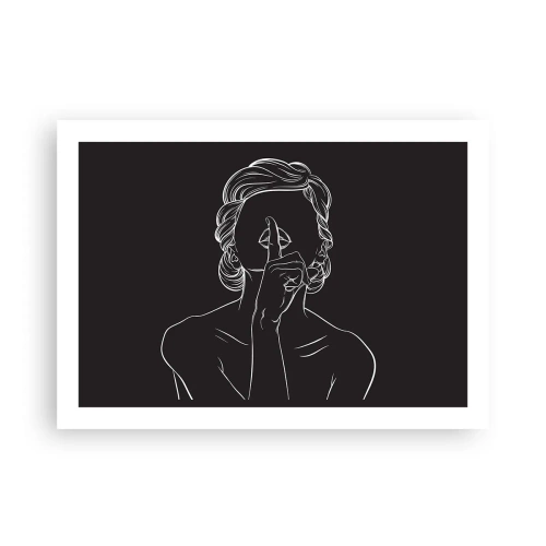 Plakat - Piękno rozkwita w ciszy - 70x50 cm